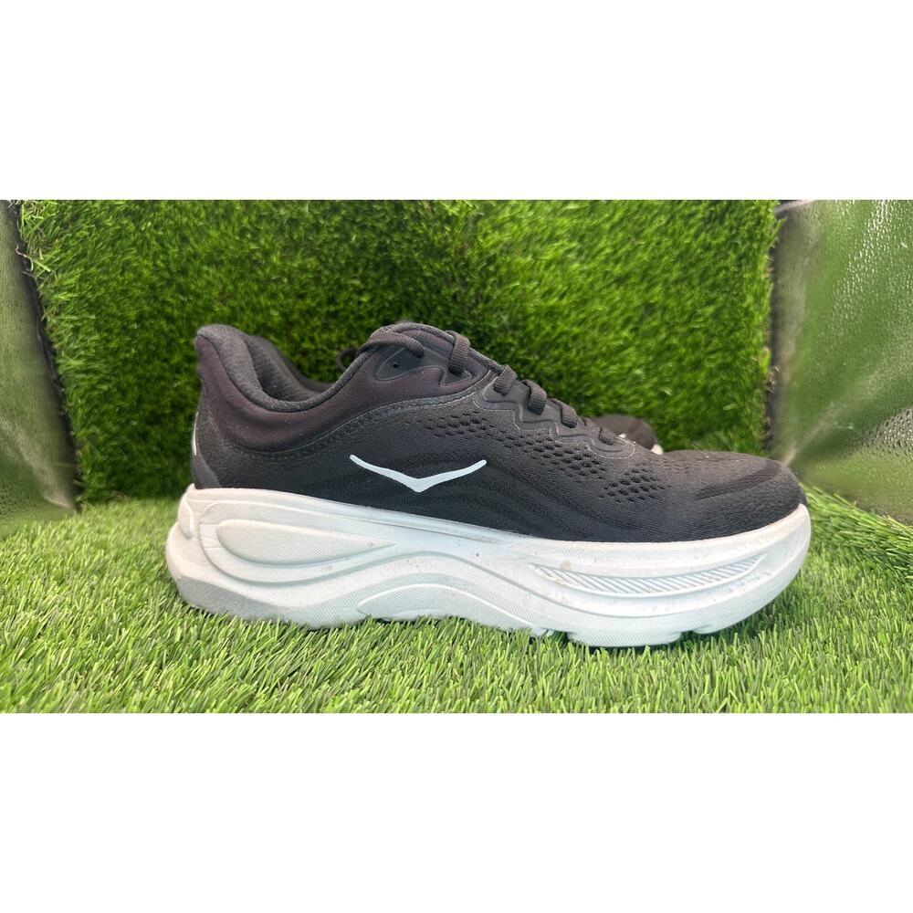 Hoka One One Bondi 9 1162014-BWHT Athletic Sneaker Womens 8.5D Black Knit Sports - Picture 7 of 12